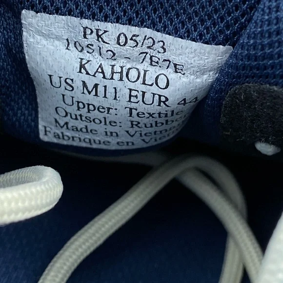 OluKai Kaholo Navy Blue Lace Up Sneaker Lightweight Mesh Men’s Shoe Size 11